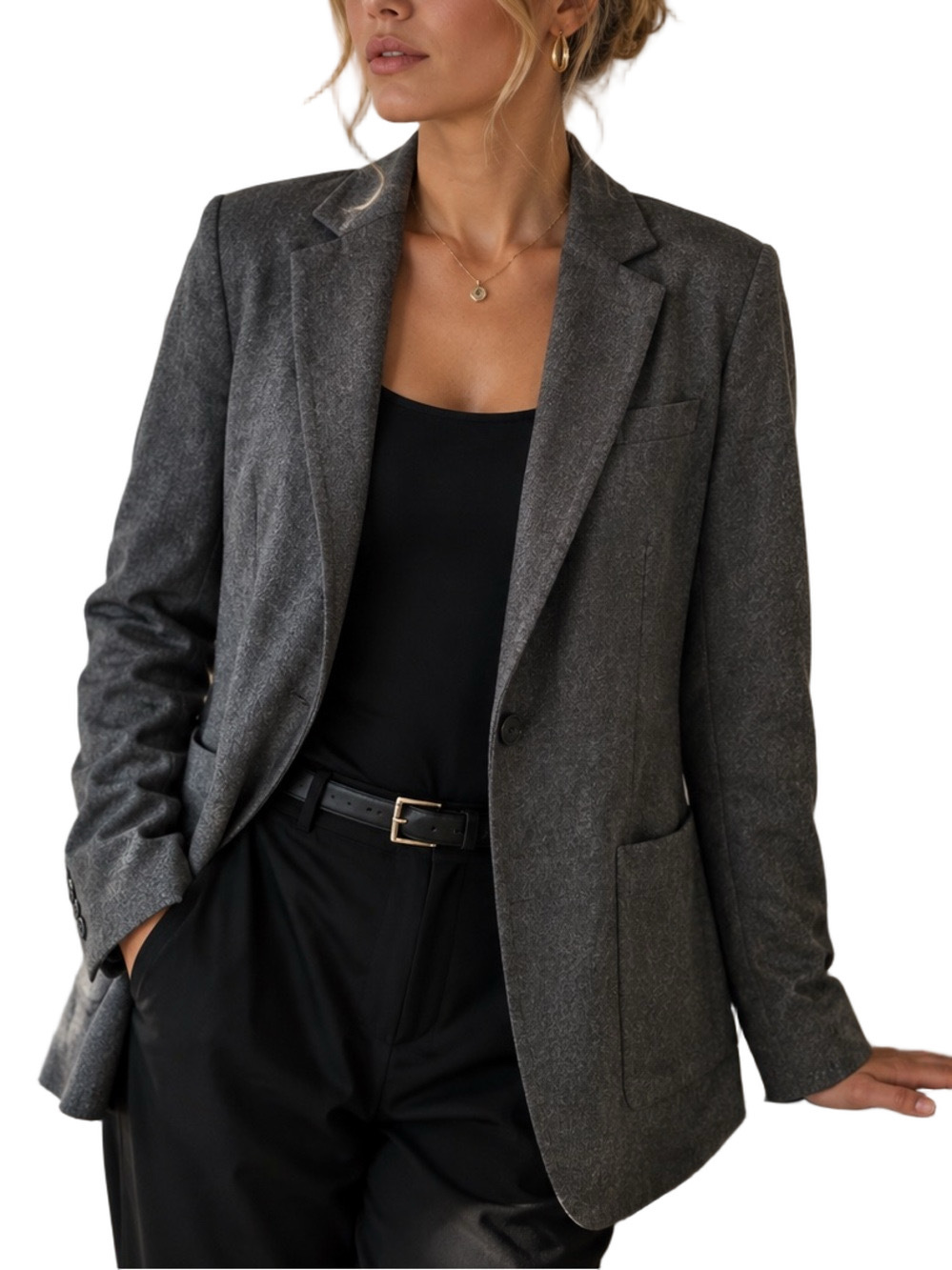 Talula Babaton Aritzia Grey Wool Blazer Jacket Size 10